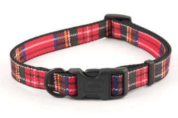 Picture of Ancol Red Tartan Polyester Adjustable Collar 10" 20" x 1