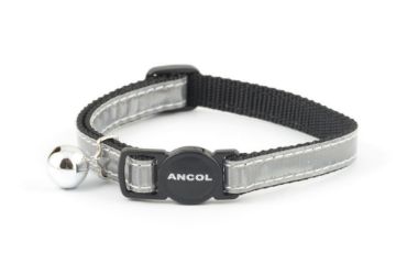Picture of Ancol Gloss Reflective Cat Collar Silver x 3