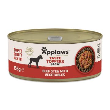 Picture of Applaws Taste Toppers Dog Cans Beef Stew & Veg in Stew 156g x 12