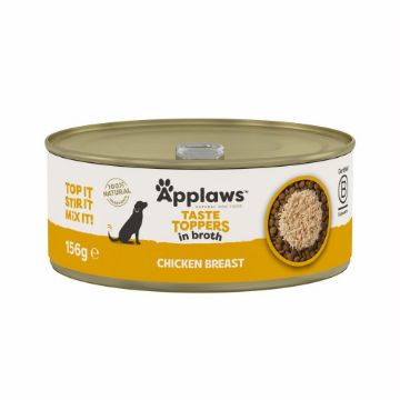 Picture of Applaws Taste Toppers Dog Cans Chicken in Broth 156g x 12