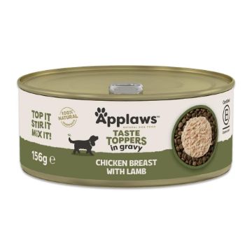 Picture of Applaws Taste Toppers Dog Cans Chicken & Lamb in Gravy 156g x 12