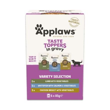 Picture of Applaws Taste Toppers Dog Pouch Gravy Selection 85g 6pk x 4
