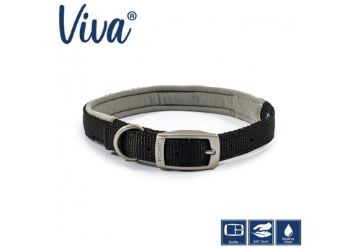 Picture of Ancol Viva Padded Nylon Buckle Collar Black XXL 55-63cm Size 8 x 1