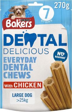 Picture of Bakers Dental Delicious Large 270g Chicken 7 Stick x 6