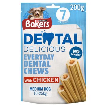 Picture of Bakers Dental Delicious Medium Chicken 6 x 200g (7 Stick)