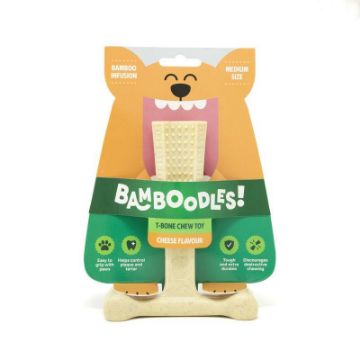 Picture of Bamboodles T-Bone Dog Chew Cheese Medium 6" x 1