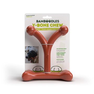 Picture of Bamboodles Y-Bone Dog Chew Bacon Large 7.25" x 1