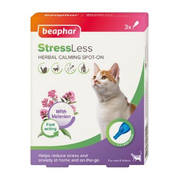Picture of Beaphar StressLess Cat Herbal Calming Spot-On 3 Pipette x 1