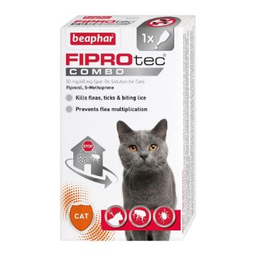 Picture of Beaphar FIPROtec COMBO Cat Spot On 1 Tube x 1