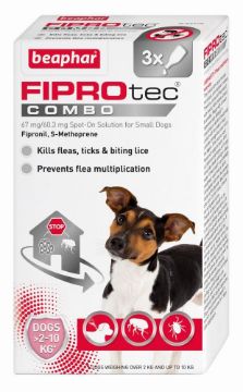 Picture of Beaphar FIPROtec COMBO Small Dog Spot On 3 Tube x 1