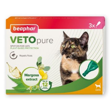 Picture of Beaphar VETOpure Spot-on Cat Flea Protection 3-tube x 1