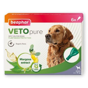 Picture of Beaphar VETOpure Spot-on Medium/Large Dog Flea Protection 6-tube x 1