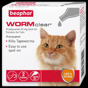 Picture of Beaphar Worm Clear Spot-On Cats & Kittens 2-tube x 1