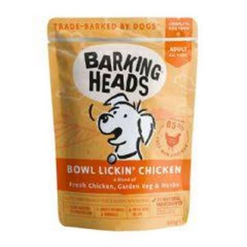 Picture of Barking Heads Dog Pouch Bowl Lickin' Chicken 300g x 10