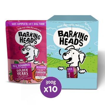 Picture of Barking Heads Dog Pouch All Hounder Golden Years 300g x 10