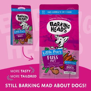 Picture of Barking Heads Adult Dog Little Paws Fuss Pot Duck 1.5kg