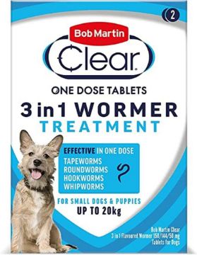 Picture of Bob Martin Clear 3 in 1 Wormer Dogs up to 20kg 2 Tab x 1