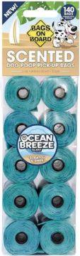 Picture of Bags on Board Scented Poo Bags Ocean Breeze 140 Bags