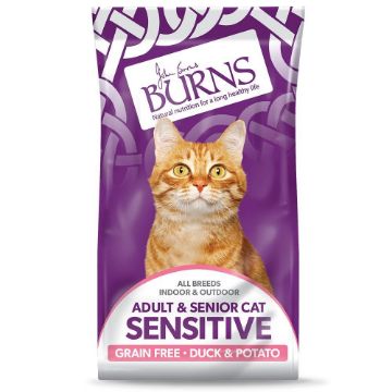 Picture of Burns Cat Adult & Senior Sensitive GRAIN FREE Duck & Potato 1.5kg x 1