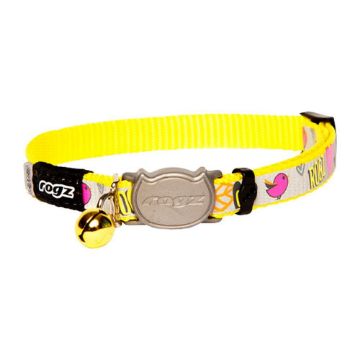 Picture of ROGZ Reflectocat Cat Collar Yellow Dayglo Bird x 1
