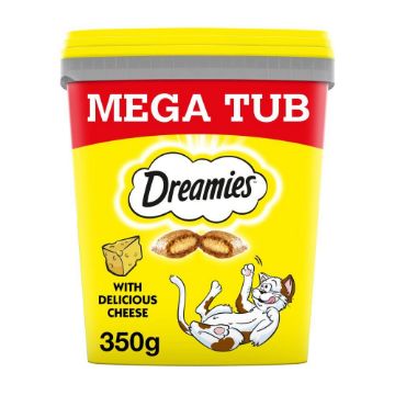 Picture of Dreamies Cat Treats Mega Tub Cheese 350g x 2