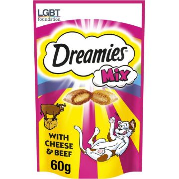 Picture of Dreamies Cat Treat Mix Cheese & Beef 60g x 8