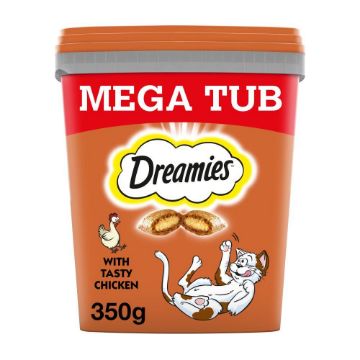 Picture of Dreamies Cat Treats Mega Tub Chicken 350g x 2