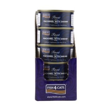 Picture of Fish4Cats Cans Mackerel with Shrimp 70g x 10