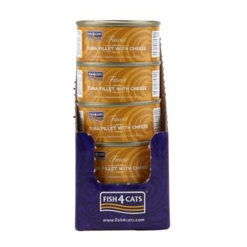 Picture of Fish4Cats Cans Tuna Fillet with Cheese 70g x 10