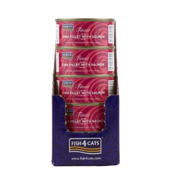 Picture of Fish4Cats Cans Tuna Fillet with Salmon 70g x 10