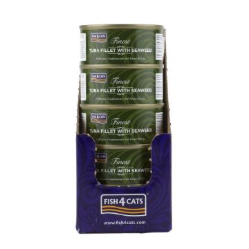 Picture of Fish4Cats Cans Tuna Fillet with Seaweed 70g x 10