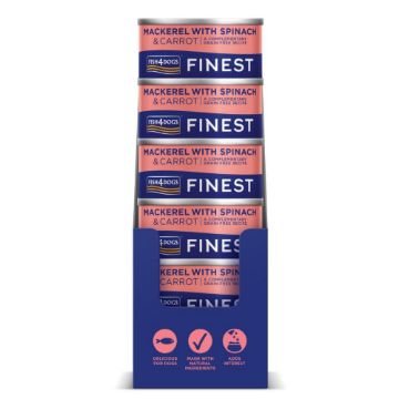 Picture of Fish4Dogs Cans Mackerel with Carrot & Spinach 85g x 12