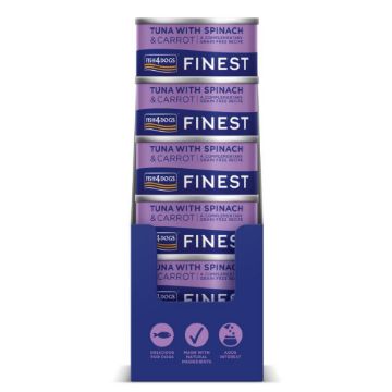 Picture of Fish4Dogs Cans Tuna with Carrot & Spinach 85g x 12