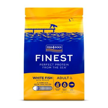 Picture of Fish4Dogs Finest Adult White Fish Large Kibble 1.5kg