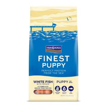 Picture of Fish4Dogs Finest Puppy White Fish Small Kibble 12kg