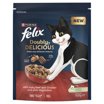 Picture of Felix Dry Doubly Delicious Beef, Chicken & Veg 750g x 4