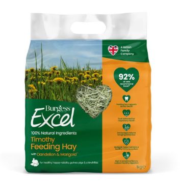 Picture of Excel Feeding Hay Timothy with Dandelion & Marigold 1kg x 4