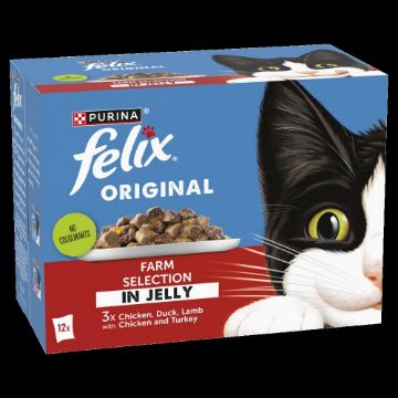 Picture of Felix Pouch Original Farm Selection in Jelly 85g 12-Pack x 4