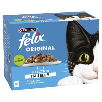 Picture of Felix Pouch Original Fish Selection in Jelly 85g 12-Pack x 4