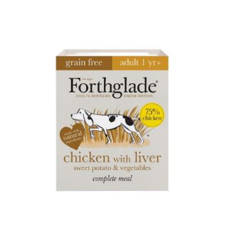Picture of Forthglade Complete Grain Free Adult Chicken with Liver, Sweet Potato & Veg 395g x 18