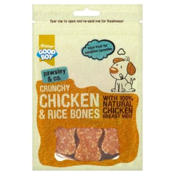 Picture of Good Boy Dog Treats Crunchy Chicken & Rice Bones 100g x 8
