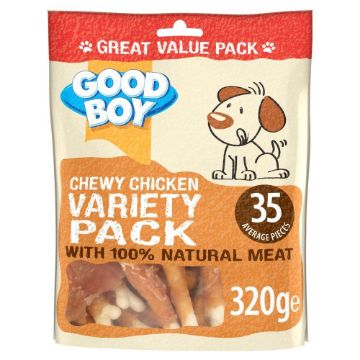Picture of Good Boy Dog Treats Chewy Chicken Variety Pack 320g x 5