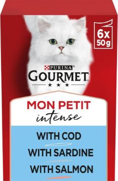 Picture of Gourmet Mon Petit Intense Cod/Sardine/Salmon 50g 6pk x 8