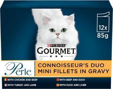Picture of Gourmet Perle Pouch Connoisseur's Duo 85g 12-Pack x 4