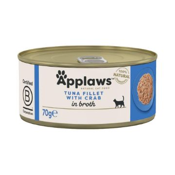 Picture of Applaws Cat Can Tuna & Crab in Broth 70g x 24