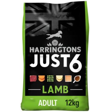Picture of Harringtons Just 6 Adult Dog Lamb 12kg
