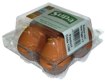 Picture of Supa Rubber Hen Nest Eggs Box 4 Eggs x 1