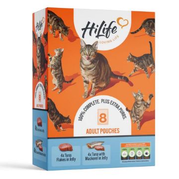 Picture of HiLife Cat Pouch Complete The Tuna One in Jelly 70g 8pk x 4