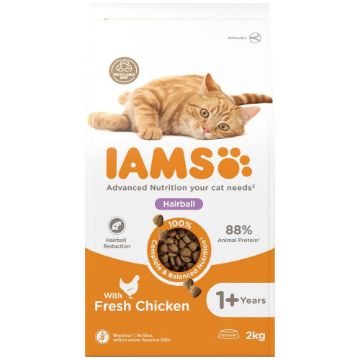 Picture of Iams Cat Hairball Chicken 2kg