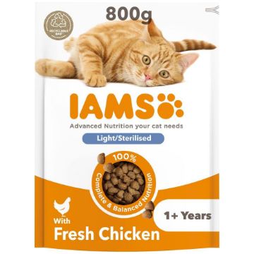 Picture of Iams Cat Light / Sterilised Chicken 800g